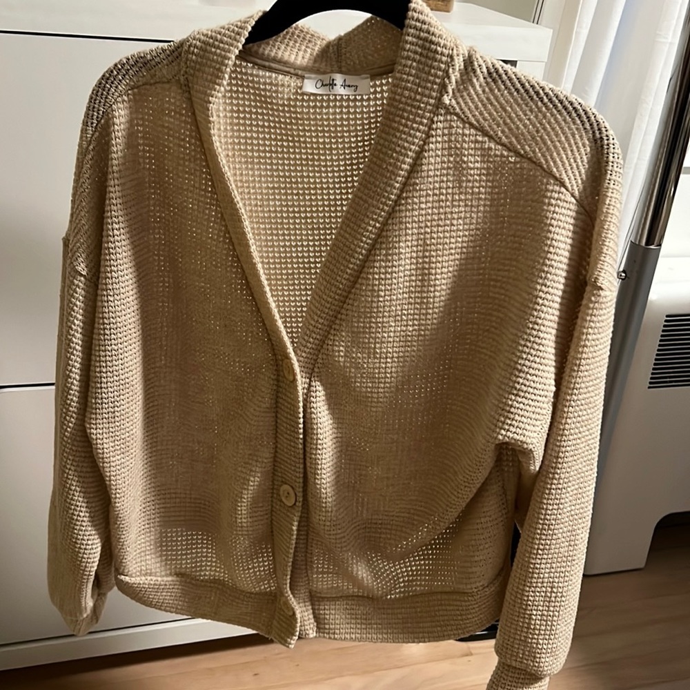 Sand colored cardigan